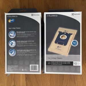 NIB Genuine Electrolux S-Bag Classic Vacuum Bags 2 Boxes+1 Bag (Total 21 Bags)